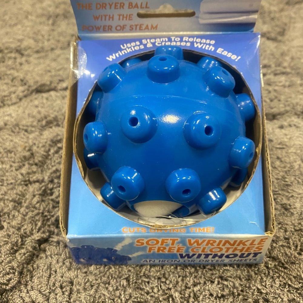 Blue Steam Dryer Ball for Wrinkle Reduction